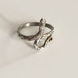 antique Snake Ring, unique vintage, Size 7-9